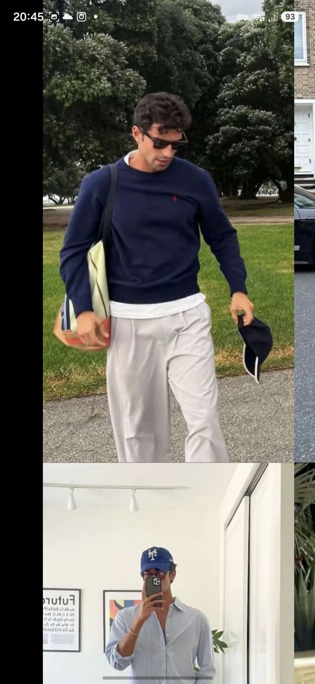 Look 14 - Sweat marine et jogging fluide